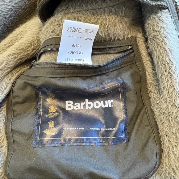 Barbour Green Fleece Keeperwear Gilet Vest XL Gorpcore Utility Cargo Outdoor - Picture 8 of 9